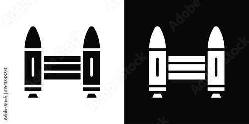 Jetpack icon in flat black solid vector set