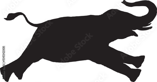 vector illustration of a silhouette of elephant