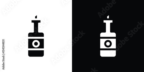 Olive oil icon in flat black solid vector set