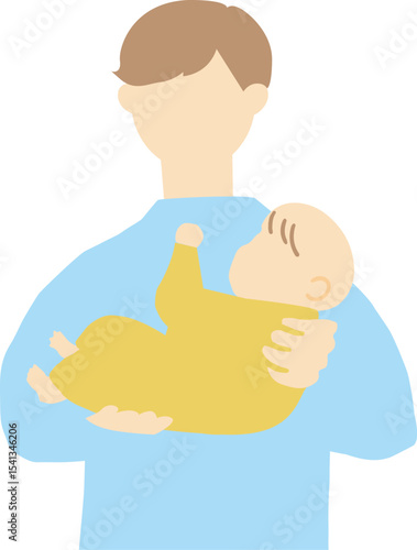 赤ちゃんとパパ / baby and dad / 子育て・育児