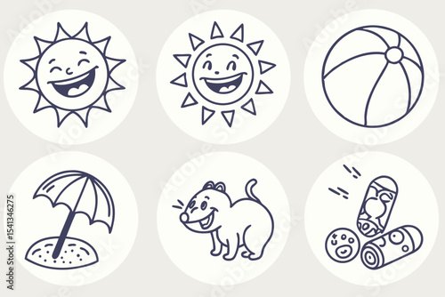 set of vector icons for easter