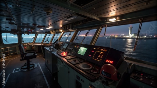 Oblique Night Destroyer Bridge Radar Minimalist