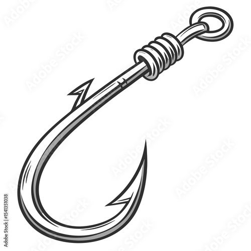 Editable Fishing Hook Vector Bundle – Tribal, Barbed, Minimal, and Fun Designs