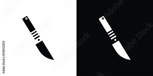Scalpel icon in flat black solid vector set