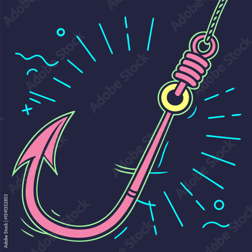 Editable Fishing Hook Vector Bundle – Tribal, Barbed, Minimal, and Fun Designs