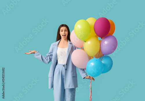 Surprised young woman with ...