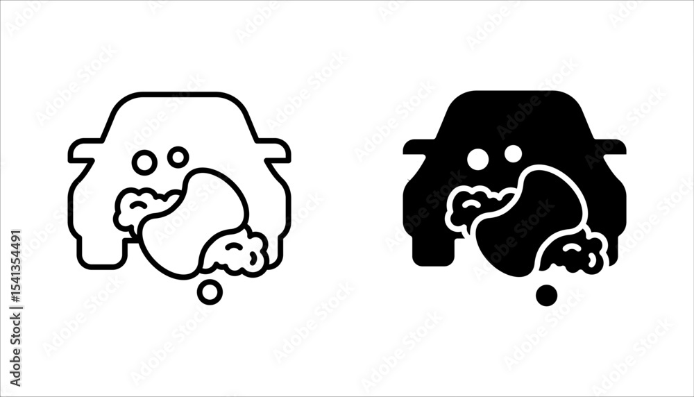 Obraz premium Car wash vector icons set. Car cleaning service, vector illustration on white background