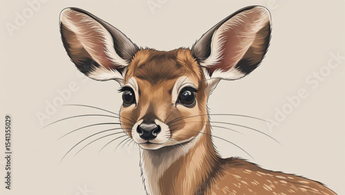 close up of a young impala