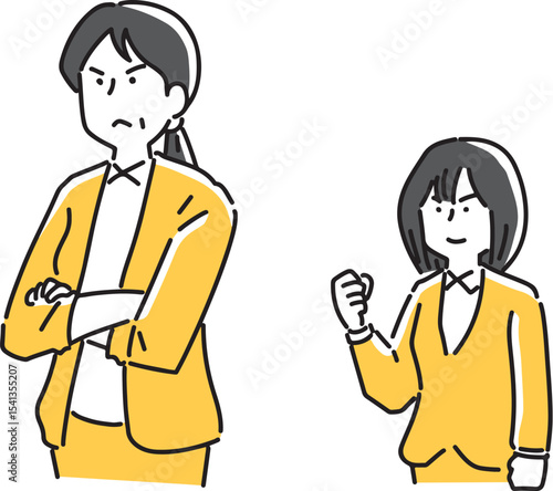 凛々しい先輩に憧れる女性