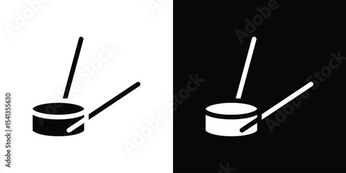 Sushi icon in flat black solid vector set