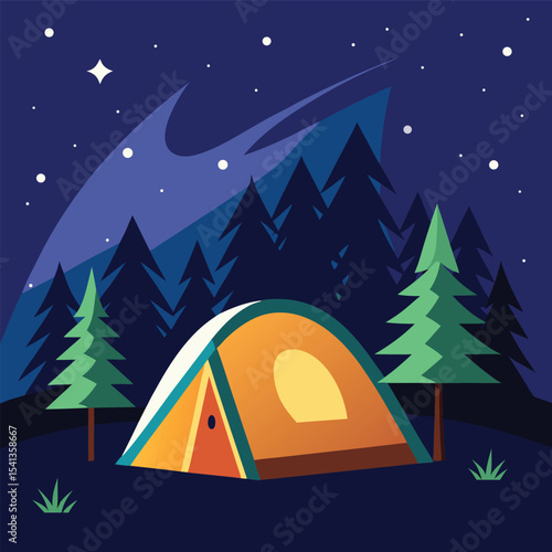 camping in the mountains