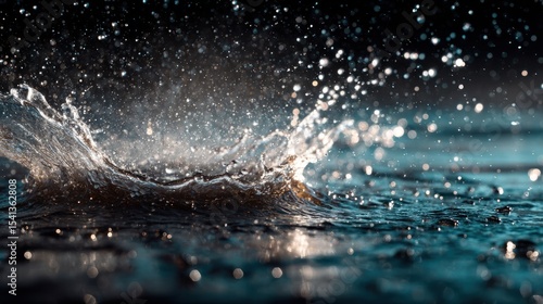 Dynamic water splash creates a dramatic and immersive aquatic moment