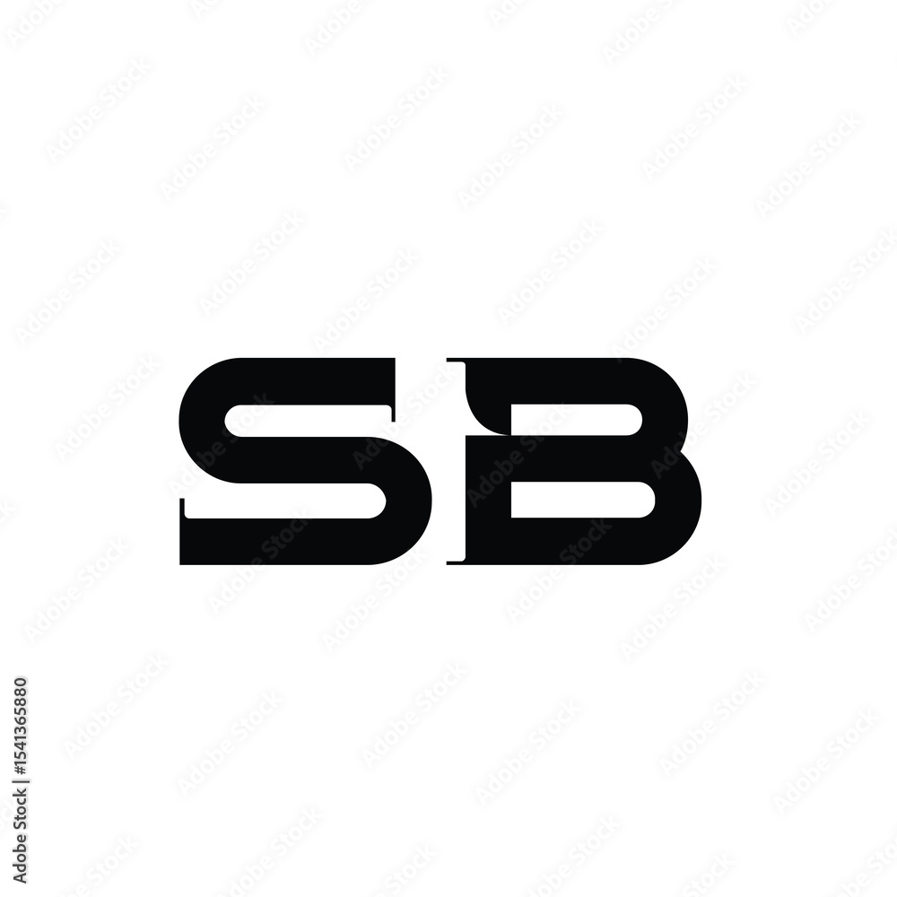 SB monogram logo design letter text name symbol monochrome logotype alphabet character simple logo SB monogram logo design letter text name symbol monochrome logotype alphabet character simple logo