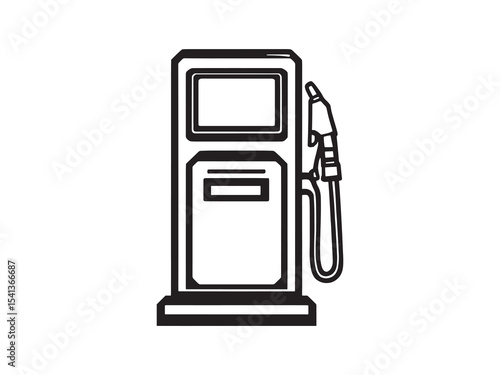Free Download set of 6 psc different type of  Gas pump clear vision simple black line art on white.eps - GFXLoad