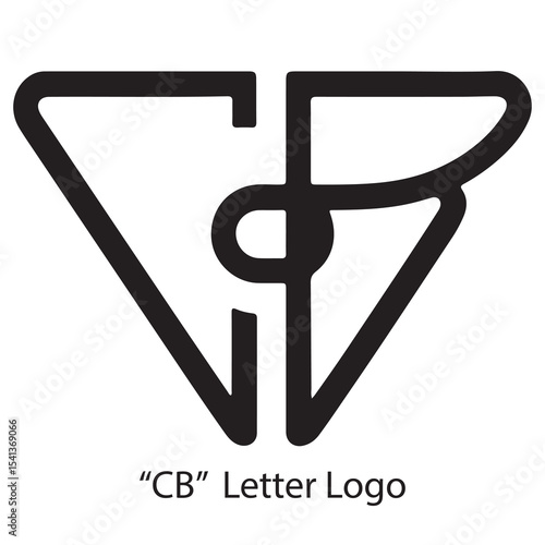CB Letter Monogram Logo Design Template