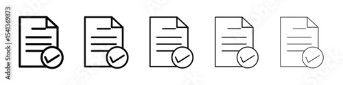 Accept document icon for mobile concept and web design.