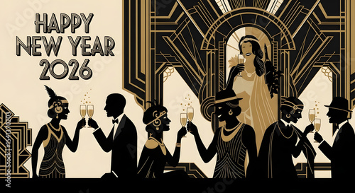 Glamorous Art Deco New Year 2026 | Vintage Gatsby Style Celebration