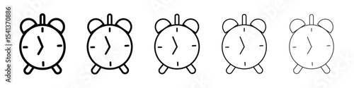 Alarm clock icon for mobile concept and web design.