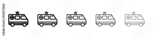 Ambulance icon for mobile concept and web design.