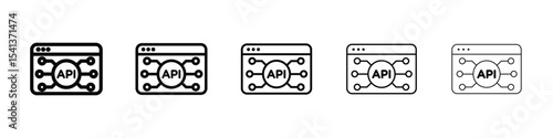 API icon for mobile concept and web design.