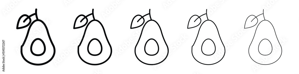 Obraz premium Avocado icon for mobile concept and web design.