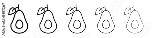 Avocado icon for mobile concept and web design.