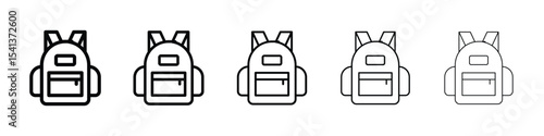 Backpack icon for mobile concept and web design.
