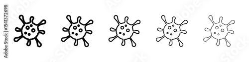 Bacteria icon for mobile concept and web design.