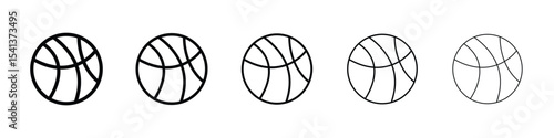 Basketball icon for mobile concept and web design.