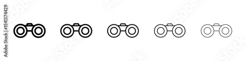 Binoculars icon for mobile concept and web design.