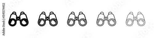 Binoculars icon for mobile concept and web design.
