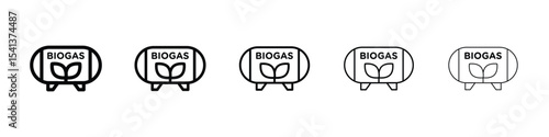 Biogas icon for mobile concept and web design.