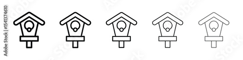 Bird house icon for mobile concept and web design.