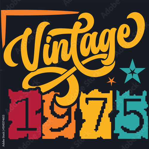 Vintage 1975 Limited Edition 50-Year-Old Video Gamer Gifts 50th Birthday T-Shirt