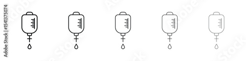 Blood transfusion icon for mobile concept and web design.