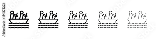 Boat race icon for mobile concept and web design.