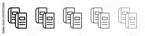 Book copy icon for mobile concept and web design.