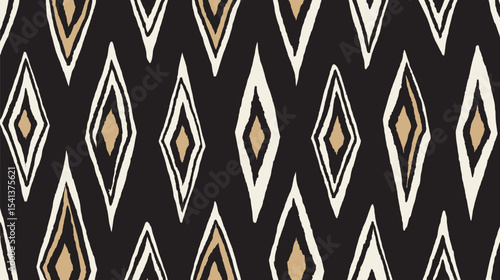 Geometric shapes align densely across seamless dark backdrop creating pattern modern design