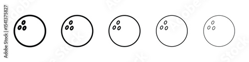 Bowling ball icon for mobile concept and web design.