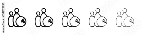 Bowling icon for mobile concept and web design.
