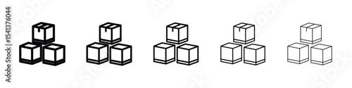 Boxes icon for mobile concept and web design.