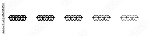 Braces icon for mobile concept and web design.