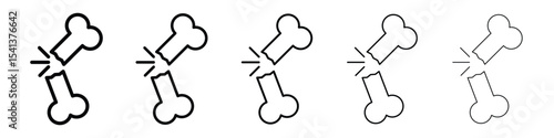 Broken bone icon for mobile concept and web design.