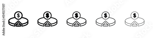 Budget planning icon for mobile concept and web design.