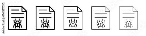 Bug report icon for mobile concept and web design.