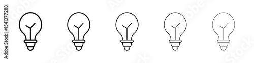 Bulb icon for mobile concept and web design.