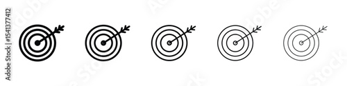 Bullseye icon for mobile concept and web design.