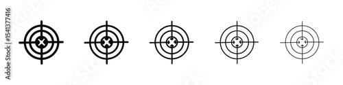 Bullseye pointer icon for mobile concept and web design.