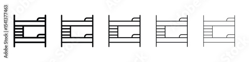 Bunk bed icon for mobile concept and web design.