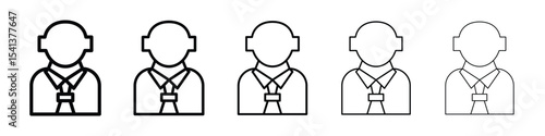 Businessman icon for mobile concept and web design.